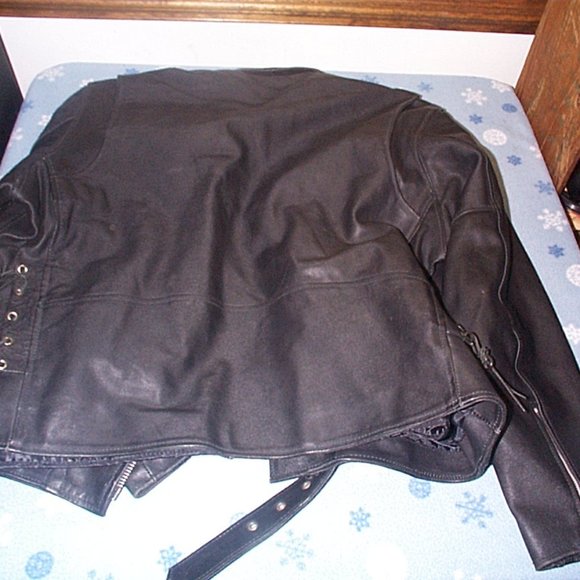 Vintage Big O Boy leather motorcycle Biker Jacket Old Skool - Picture 6 of 6